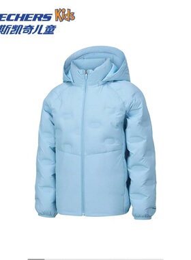 斯凯奇男童休闲简约羽绒外套P425B002-04K4
