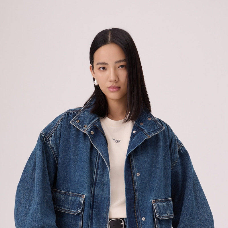 Levi's李维斯26春夏女士牛仔棒球夹克外套005NQ-0001