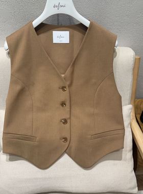 伊芙丽 女士简约休闲马夹1EA312401