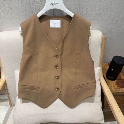 伊芙丽 女士简约休闲马夹1EA312401