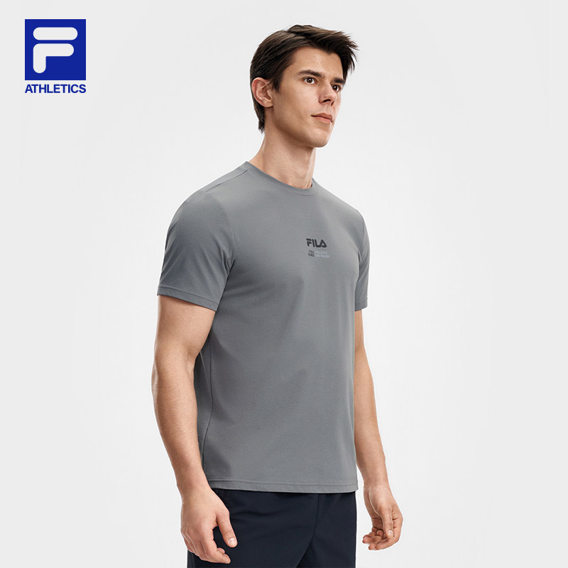 FILA 斐乐官方男子针织短袖衫2026秋新款健身运动T恤A11M631105F