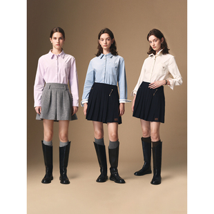 TeenieWeenie小熊衬衫女装简约休闲多色翻领易搭上衣TTYA254TW1K