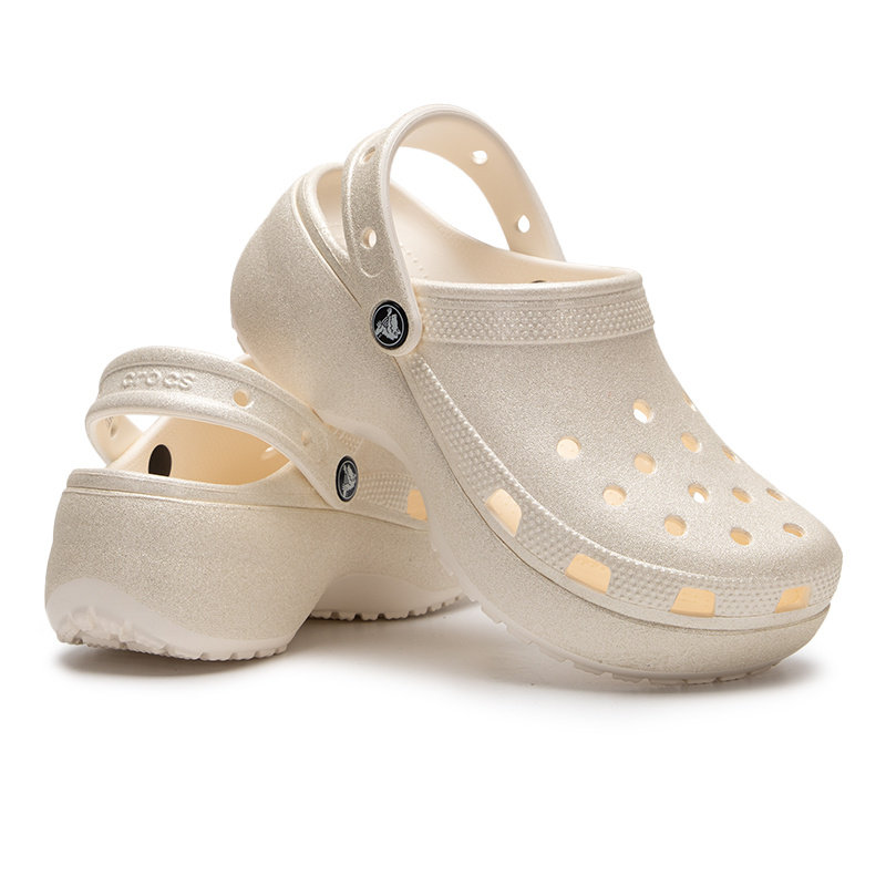 CROCS经典闪耀云朵Clog休闲鞋粉笔色207241-0WV图片
