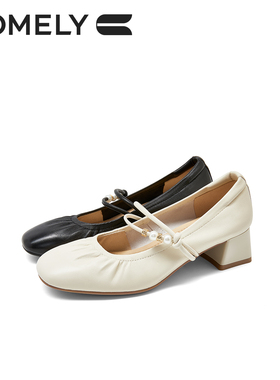 COMELY/康莉米白色/超软羊皮白色01L女鞋KYQ55308D