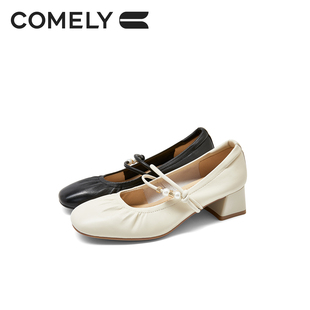 COMELY/康莉米白色/超软羊皮白色01L女鞋KYQ55308D