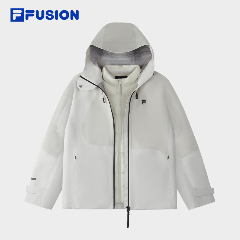 FILA FUSION斐乐潮牌羽绒服两件套女2025休闲宽松外套T11W541908A