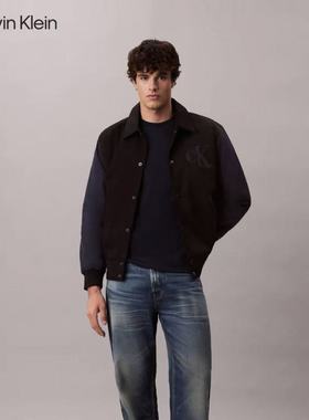 CK Jeans25秋季新款男士撞色刺绣翻领铺棉外套外套4RD400G