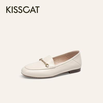 KISSCAT接吻猫舒适通勤平跟深口单鞋女鞋KA65135-50