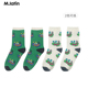 马拉丁童装 儿童袜子春男大童趣味提花中筒袜11415W226S