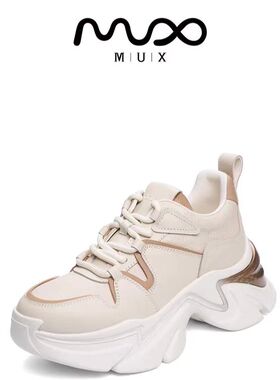 MUX迈思2024秋冬时尚拼接舒适老爹鞋轻82155