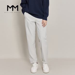 MM麦檬男装春浅灰宽松休闲长裤锥形裤9E2150142