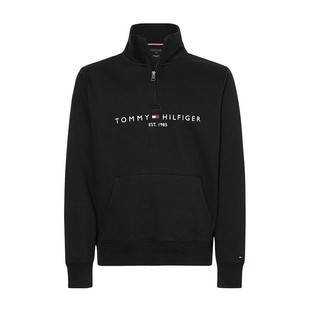 TOMMY HILFIGER/汤米希尔费格男士卫衣字母印花抓绒拉链领MW20954