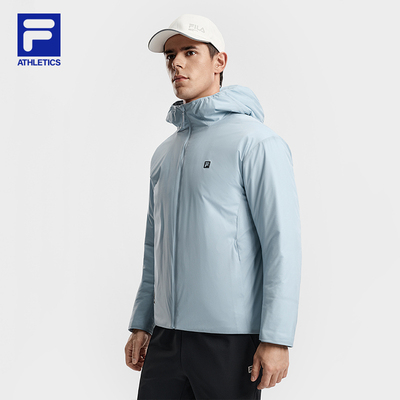 FILA斐乐官方男士棉服2026春季健身运动保暖连帽外套A11M611904F