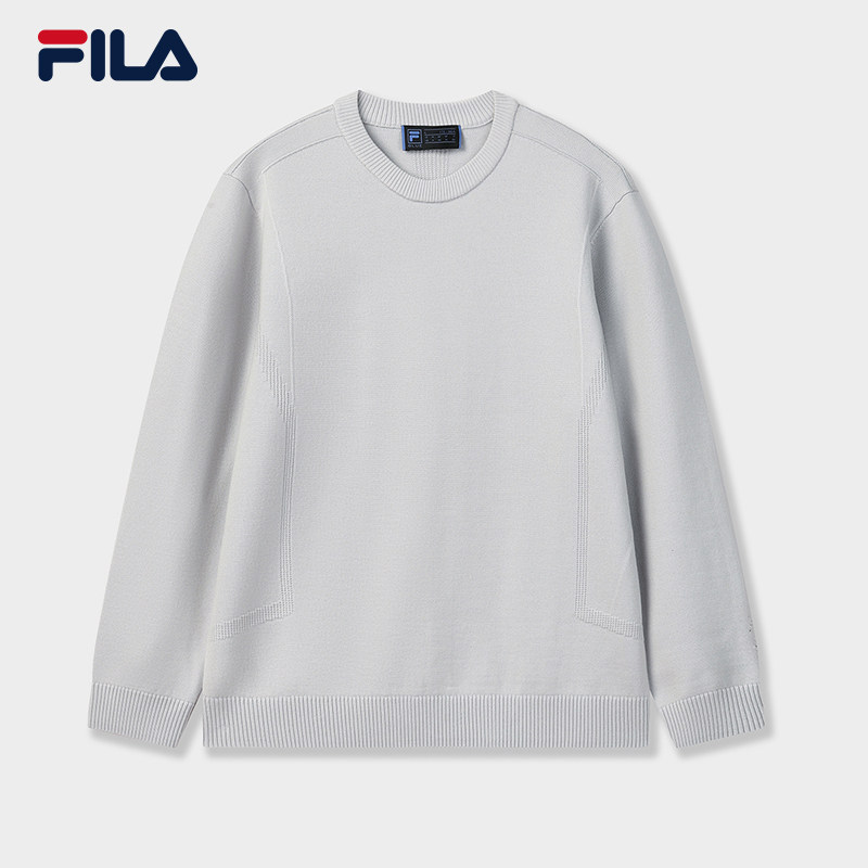 FILA 斐乐长袖绵羊毛编织衫保暖毛衣男休闲上衣F11M612411F