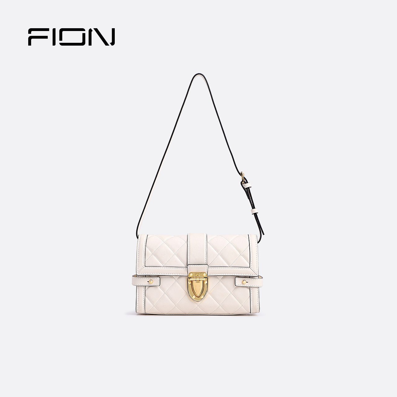 Fion/菲安妮真皮波士顿包时尚高级质感小包女斜挎单肩包