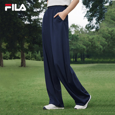 FILA 斐乐官方女士针织长裤2026夏新款休闲裤运动裤F11W628603F