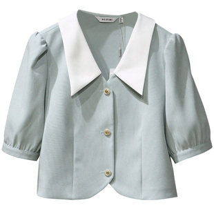 SEIFINI诗凡黎2023夏款3E4510551翻领小香风短外套3E4510551-H