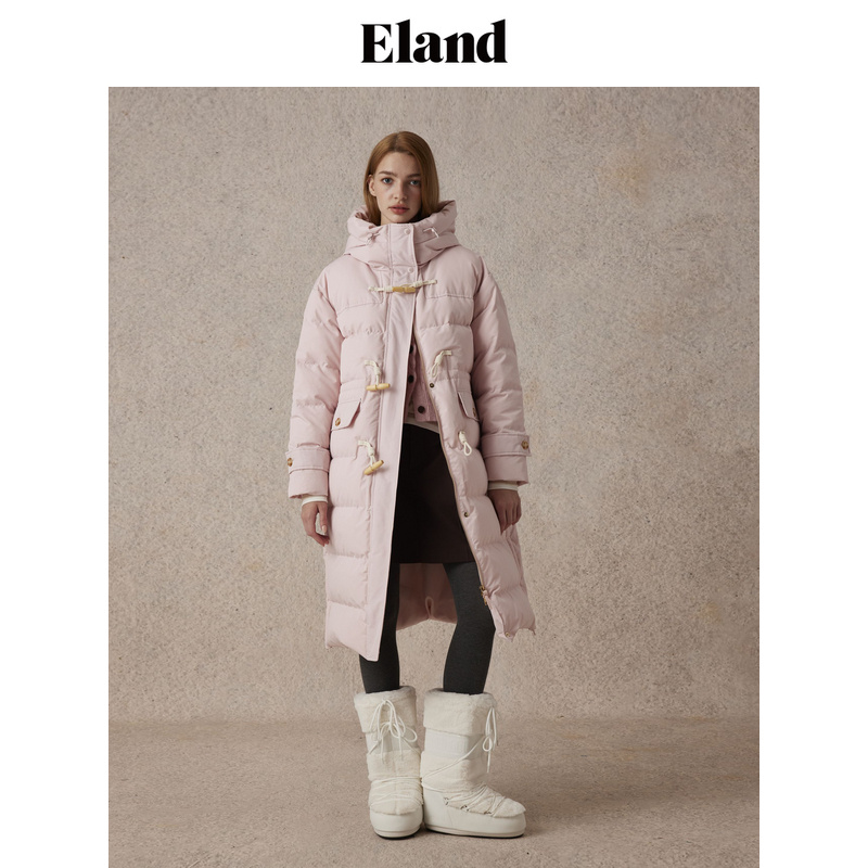 【95%匈牙利鸭绒】Eland羽绒服女保暖外套24冬新款EEJDE4VE11