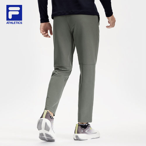 FILA 斐乐官方男士梭织长裤2024春季直口健身运动裤A61M611899A