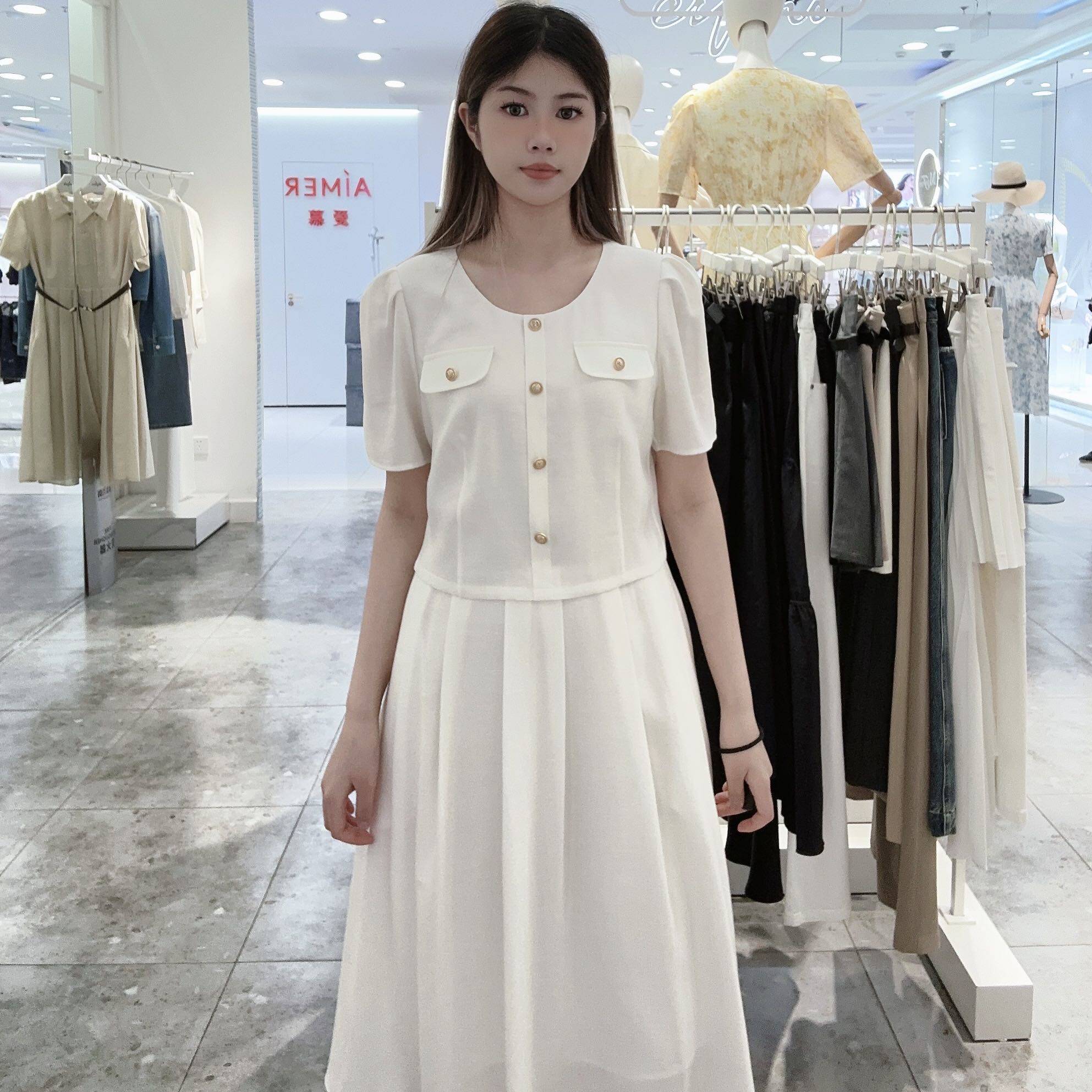 Eifini/伊芙丽女士时尚简约连衣裙1F4291071-1