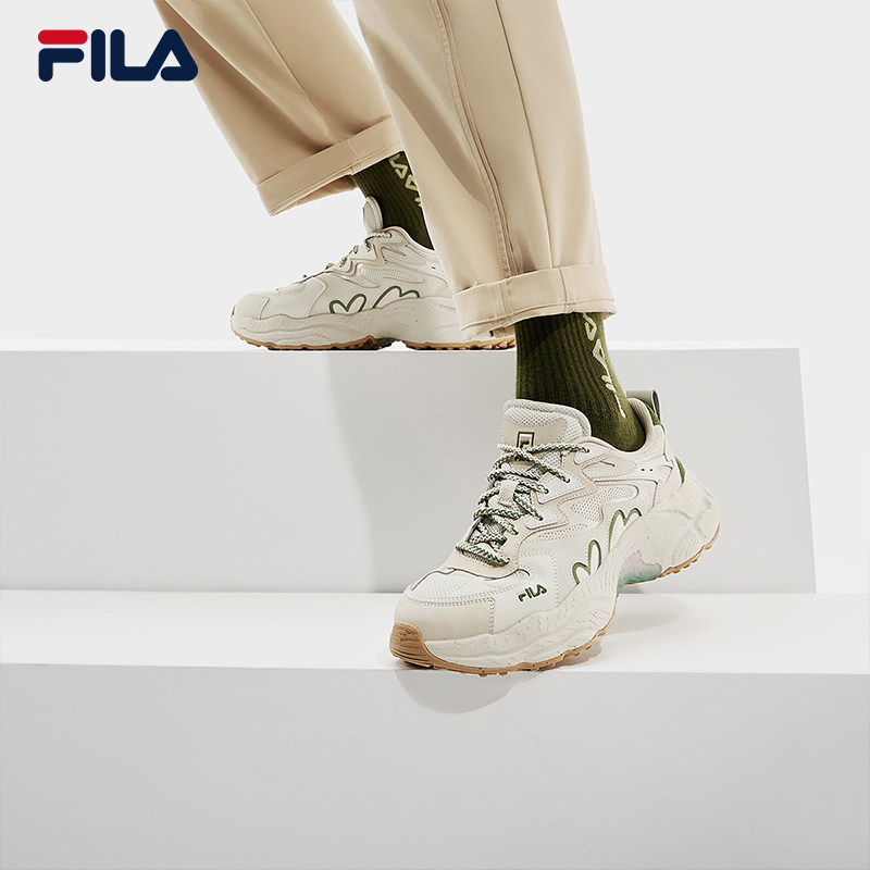 FILA 斐乐官方男鞋FERN摩登运动鞋2024春蕨草鞋老爹鞋F62M531198F