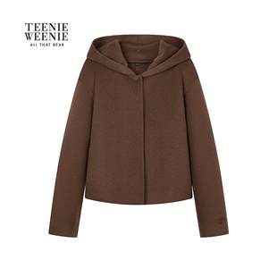 TeenieWeenie小熊女25秋冬斗篷毛呢大衣TTJW254TW6A