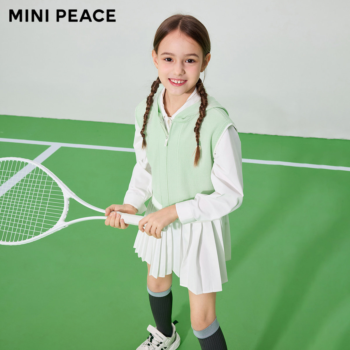 MINIPEACE太平鸟童装女童连衣裙秋季两件套休闲裙子
