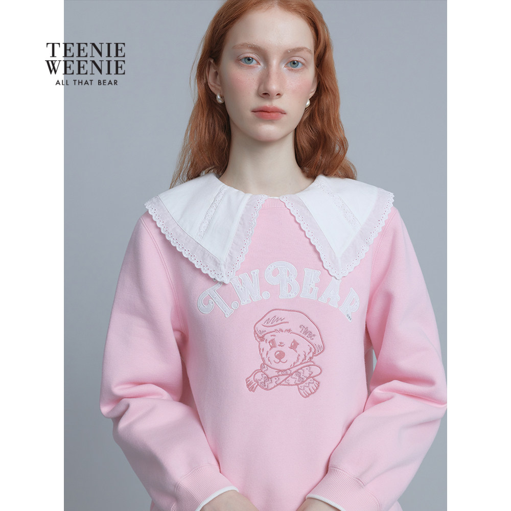 TeenieWeenie小熊女装卫衣 宽松大熊圆领上衣