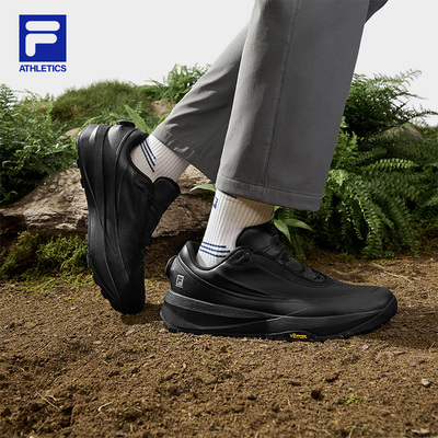 眼界2|FILA斐乐BOA革面男鞋2026春季牛皮防水越野跑鞋A12M611231F