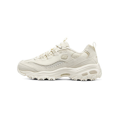 SKECHERS斯凯奇女鞋薄款网眼透气熊猫鞋休闲运动鞋896193-OFWT