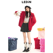 乐町后背大纹样红色卫衣2024春季 外套C2BBE1246