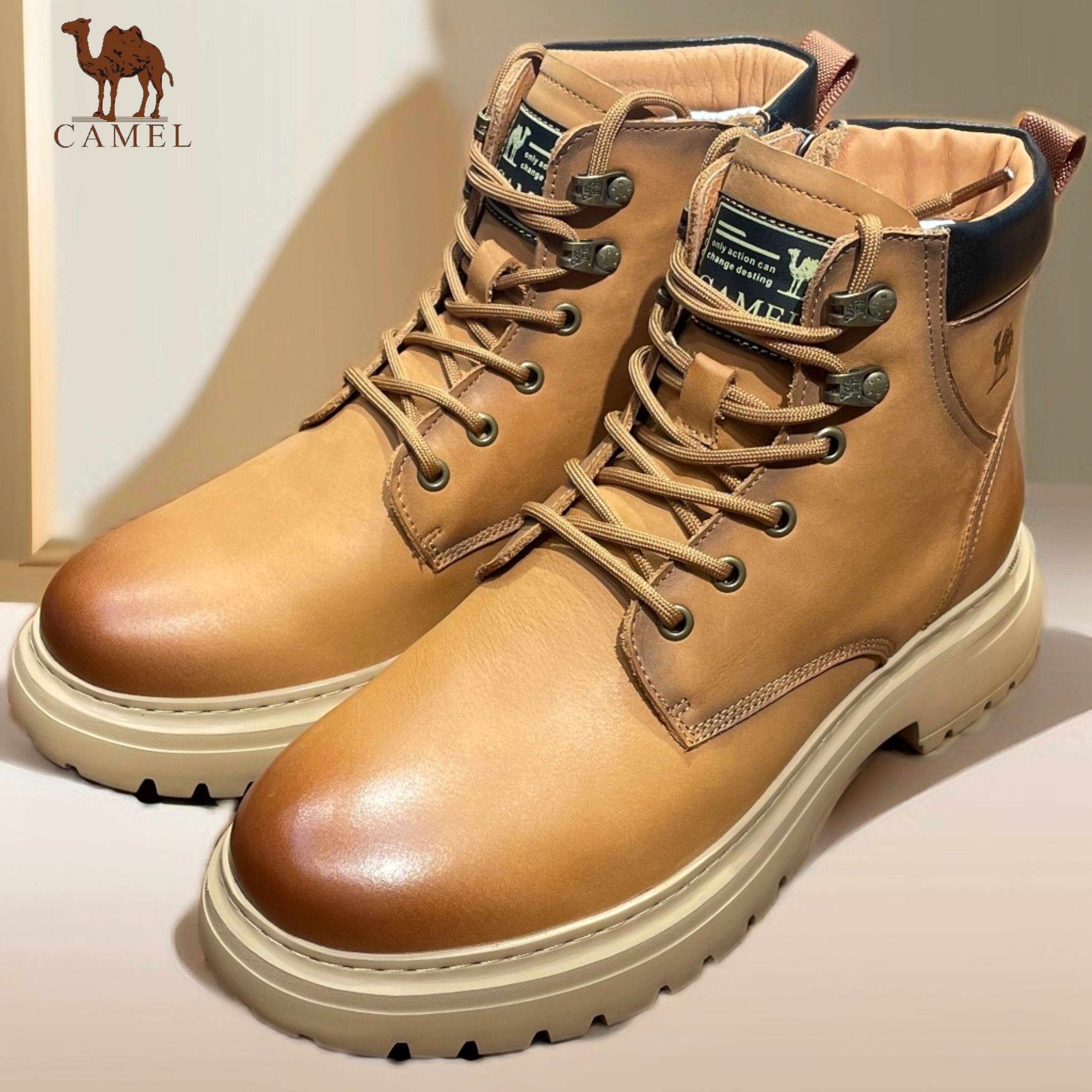 Camel/骆驼男式休闲高帮靴Q14A005841