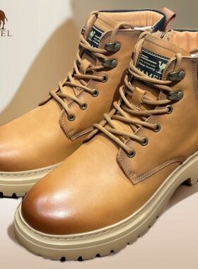 Camel/骆驼男式休闲高帮靴Q14A005841