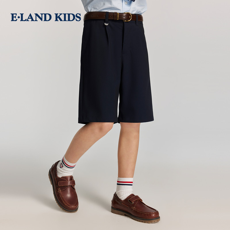eland kids衣恋童装男童短裤26夏英伦风五分裤