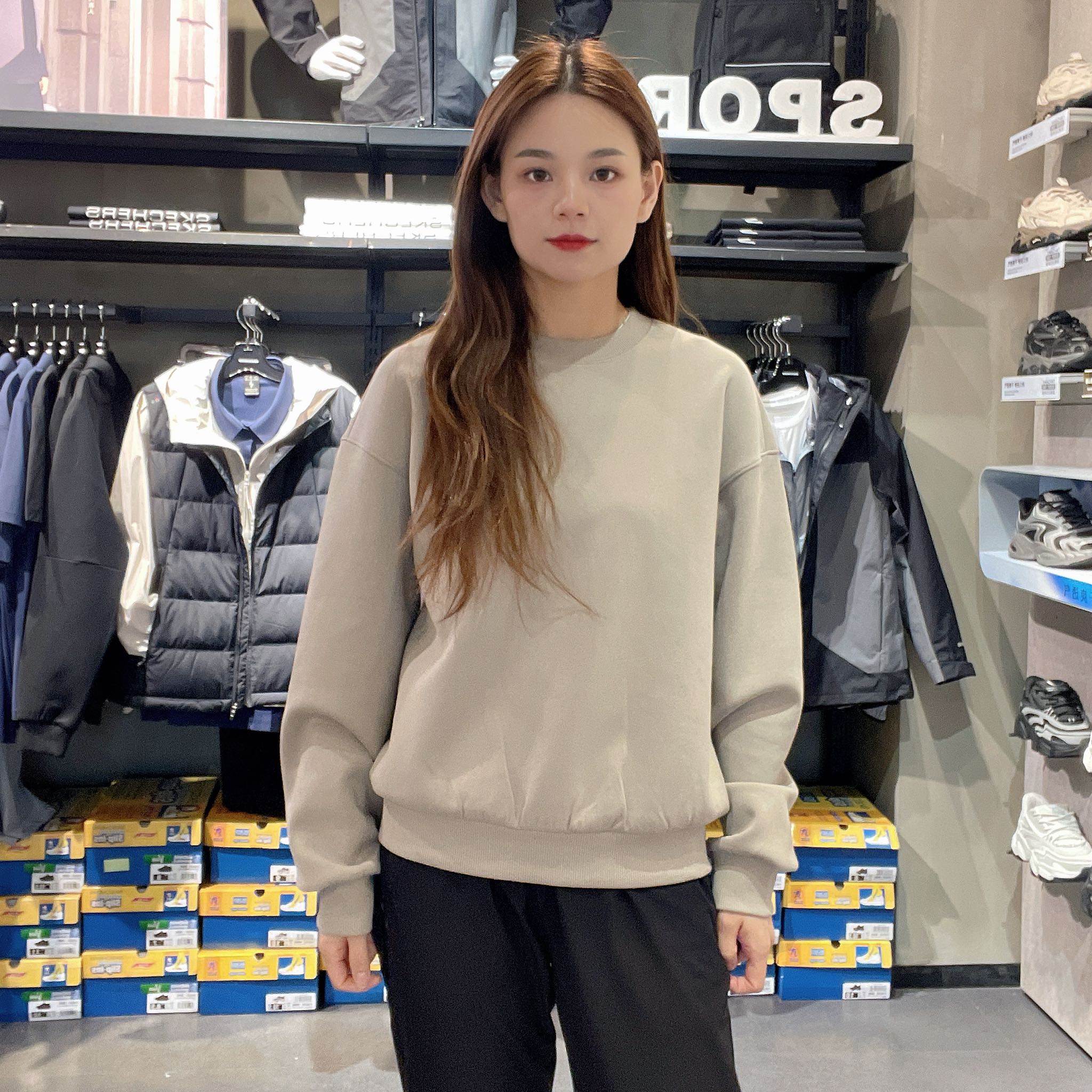 斯凯奇女士时尚休闲套头卫衣P425W172-05F0