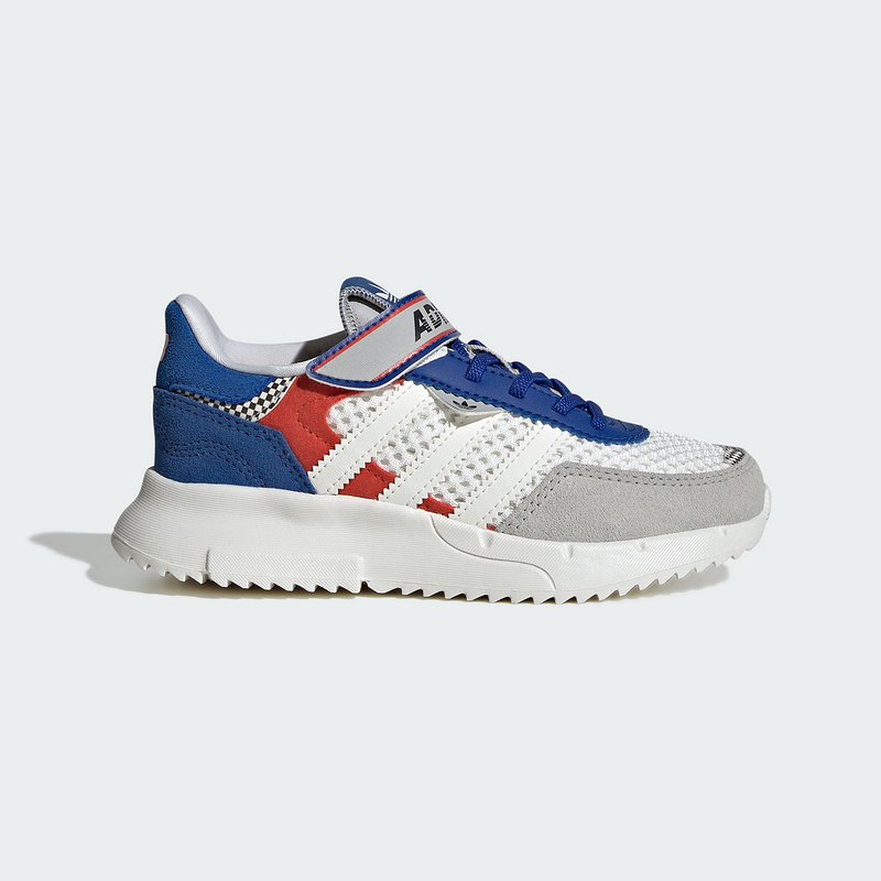 Adidas kids阿迪达斯三叶草男女童网面运动魔术贴跑步鞋JS2477