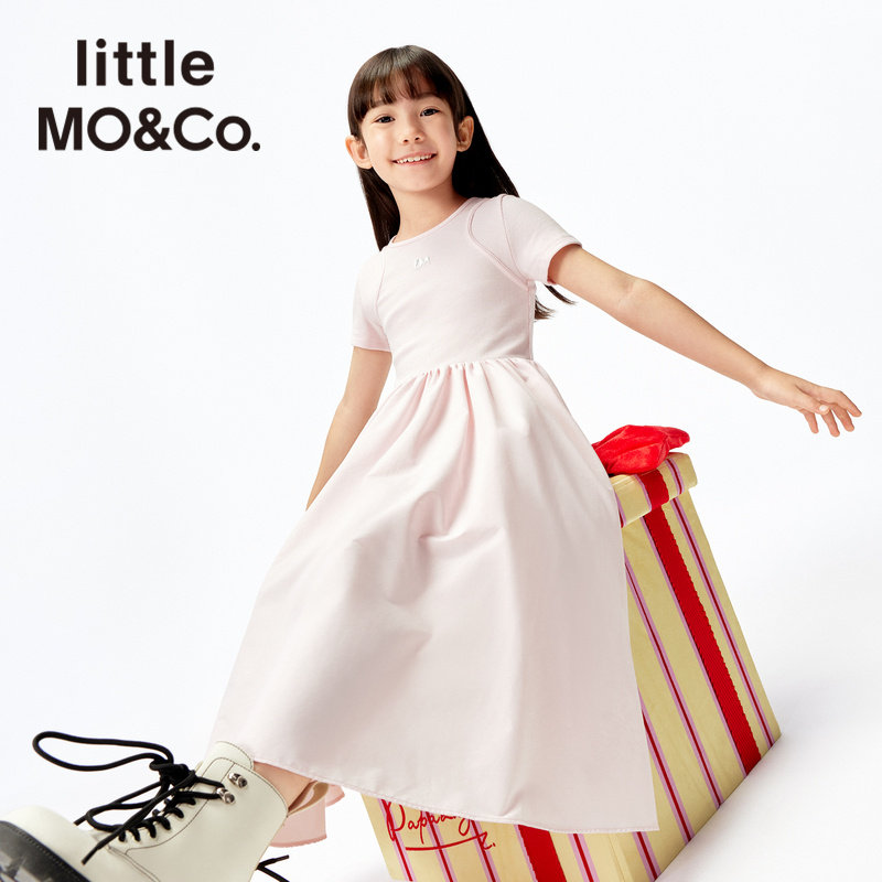 little moco儿童时尚短袖连衣裙