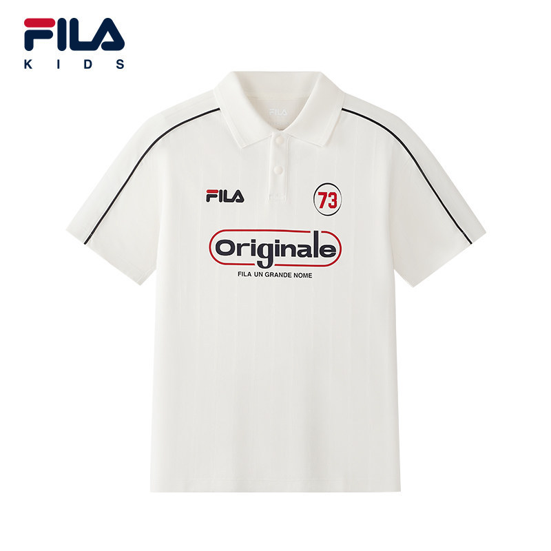 FILA 斐乐儿童童装短袖T恤2026秋季新款男中大童POLO衫K12B631104
