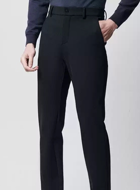 报喜鸟男士秋冬黑色四面弹休闲裤ETD243027U111