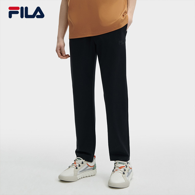 FILA 斐乐男士针织长裤夏季基础简约时尚直口休闲裤F61M528601A