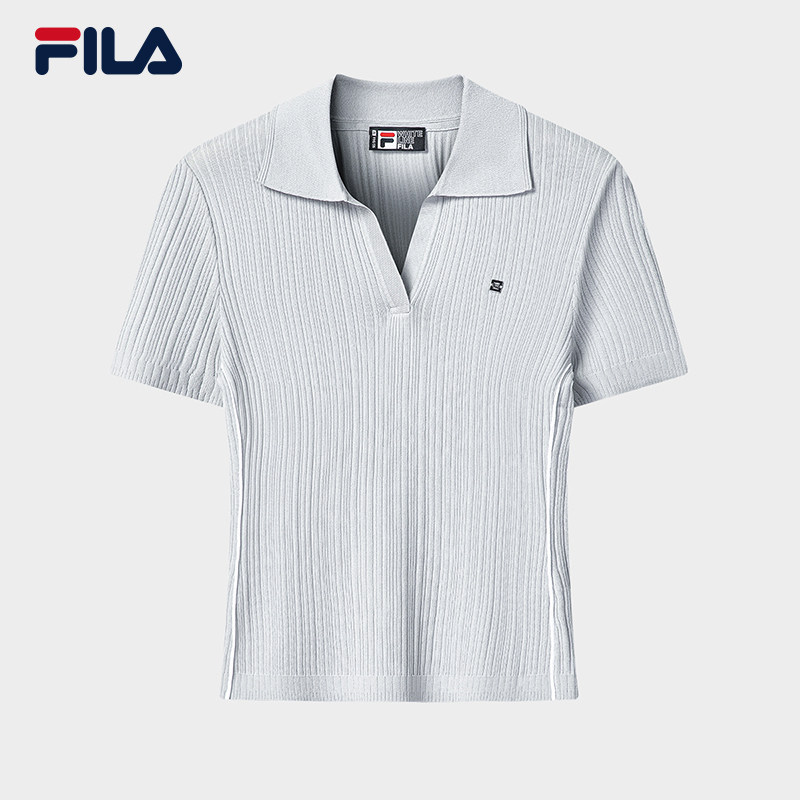 FILA 斐乐女子编织衫2026夏季新款时尚短袖上衣F11W623403F
