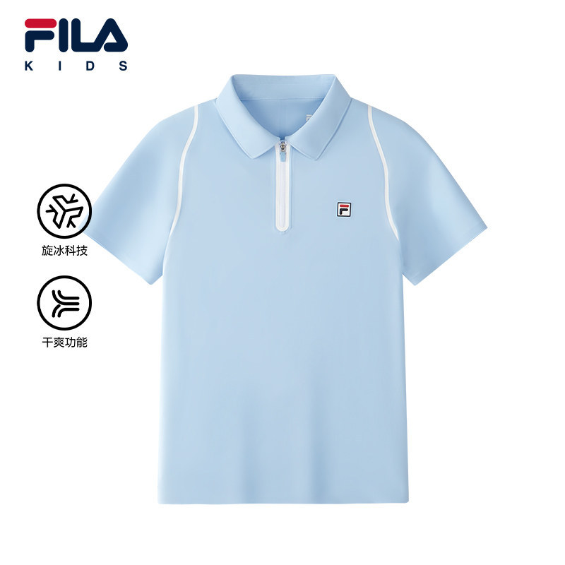 FILA KIDS 斐乐童装男大童短袖POLO衫2026夏新款儿童K12B623120