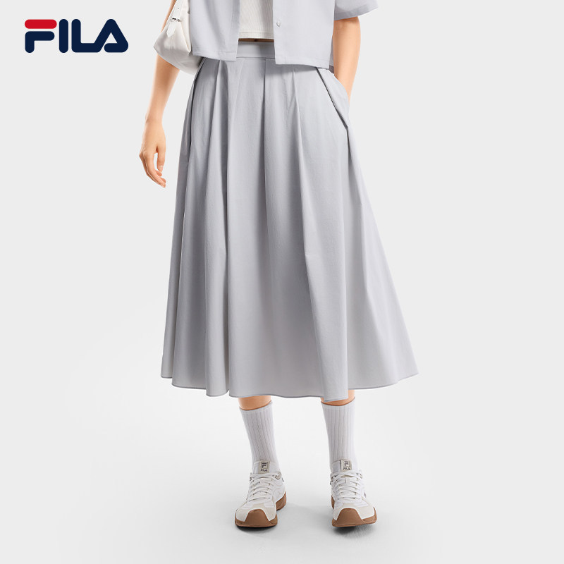FILA 斐乐官方女士梭织裙2026夏新款时尚休闲半身裙F11W623315F