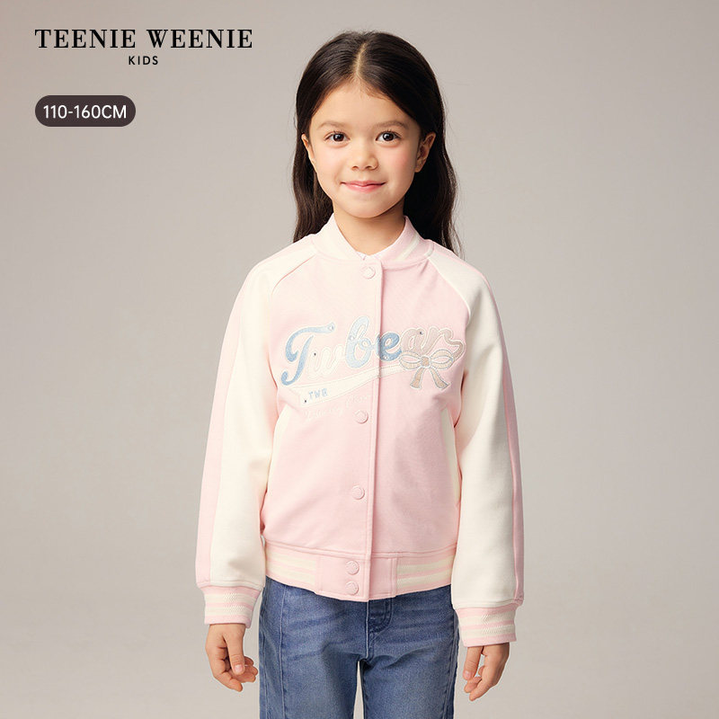 TeenieWeenie Kids小熊童装 女童学院风 棒球服外套