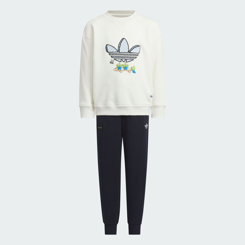 adidas阿迪达斯三叶草小童CREW SET运动休闲长袖套装KF7344