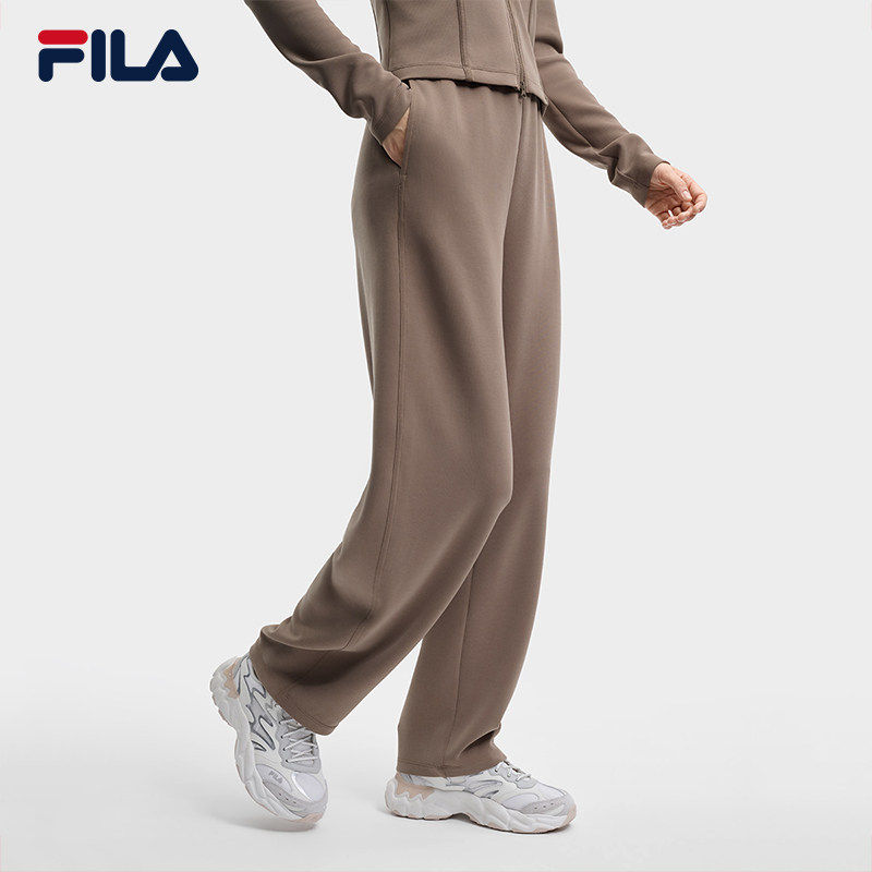 FILA 斐乐官方女士针织长裤2026夏季裤舒适直口休闲裤F11W629601F