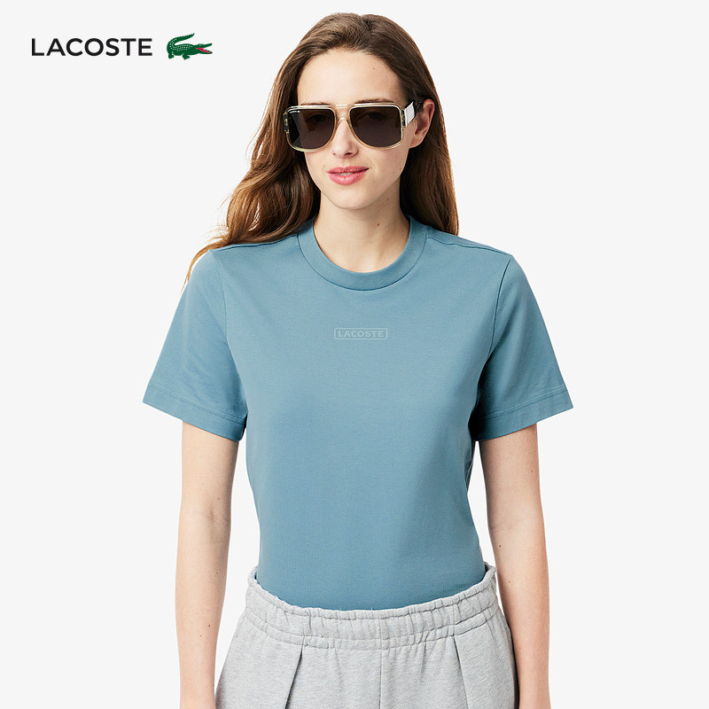 LACOSTE女装25夏季新款圆领短袖T恤|TF0355