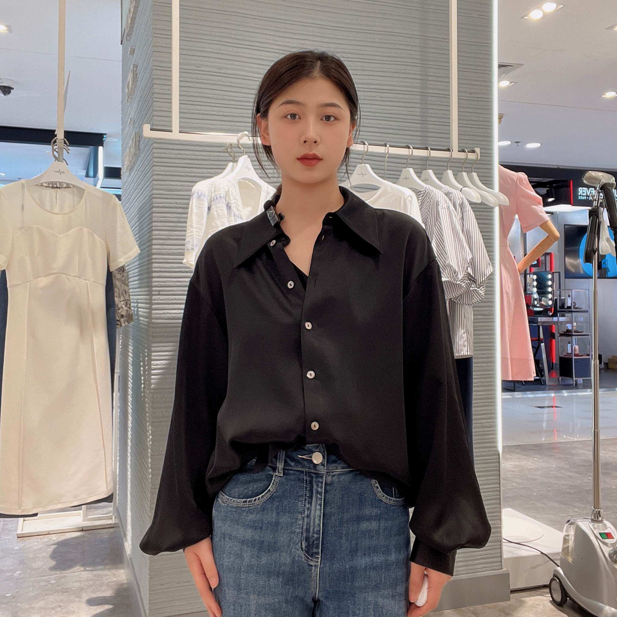 伊芙丽 女士宽松时尚雪纺衫WE8120391