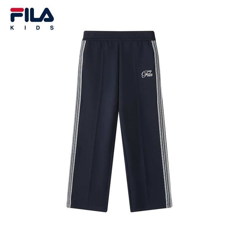 FILA KIDS斐乐童装女大童长裤2025冬季新网球针织裤子K12G543620