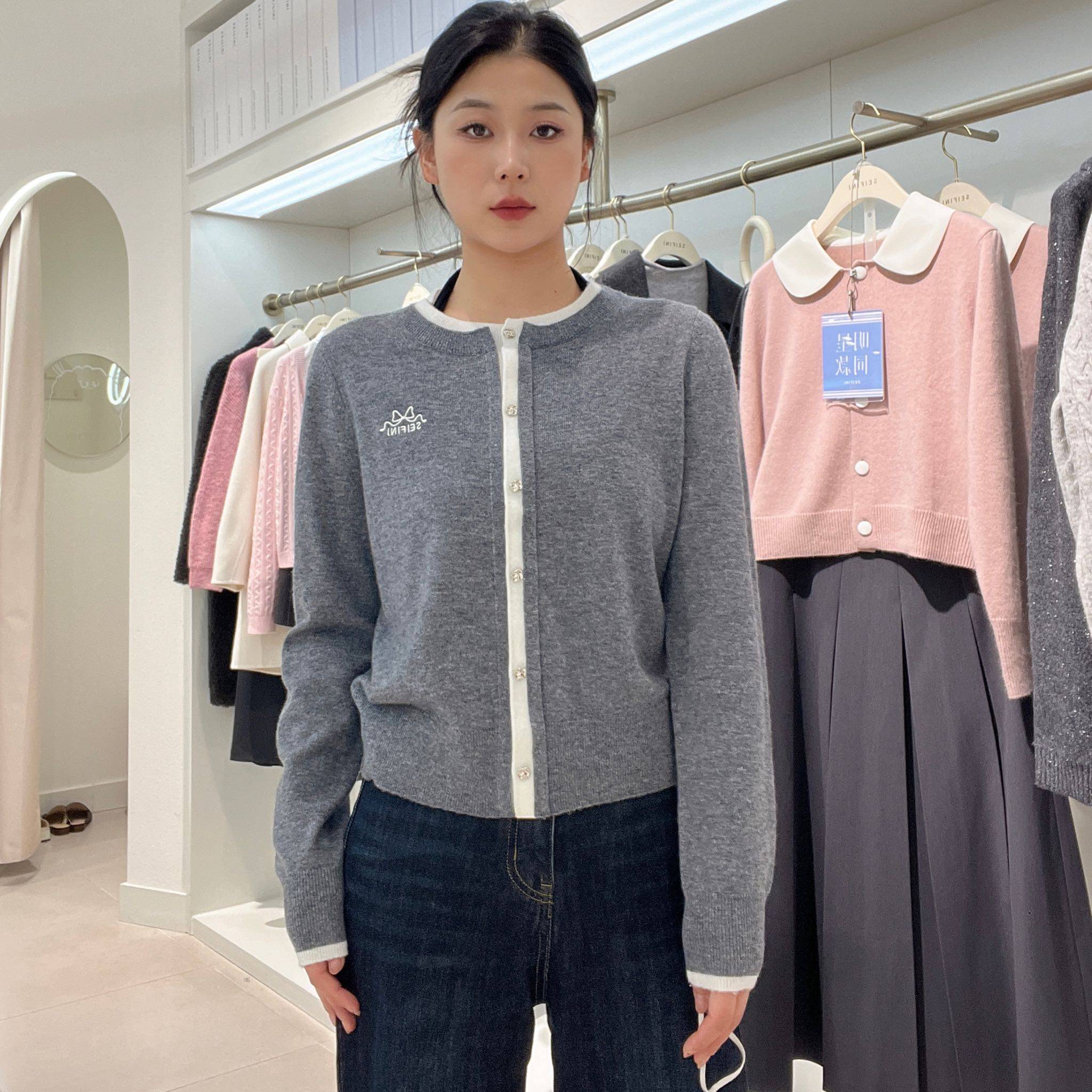 诗凡黎女士简约时尚开衫3FA632792